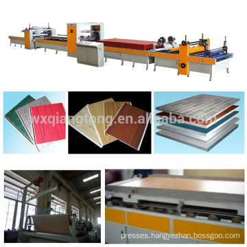 Hot melt glue laminating machine for HPL sticking on MDF/PB/plywood